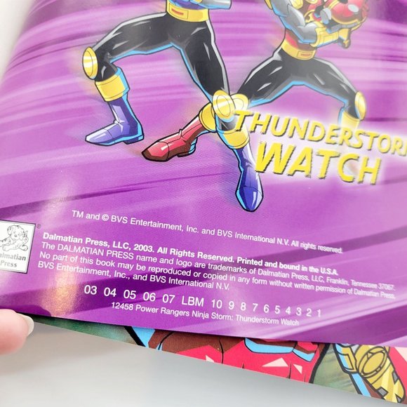 Vintage 2003 Power Rangers Ninja Storm: Thunderstorm Watch Kids Book Y2K - Picture 4 of 11